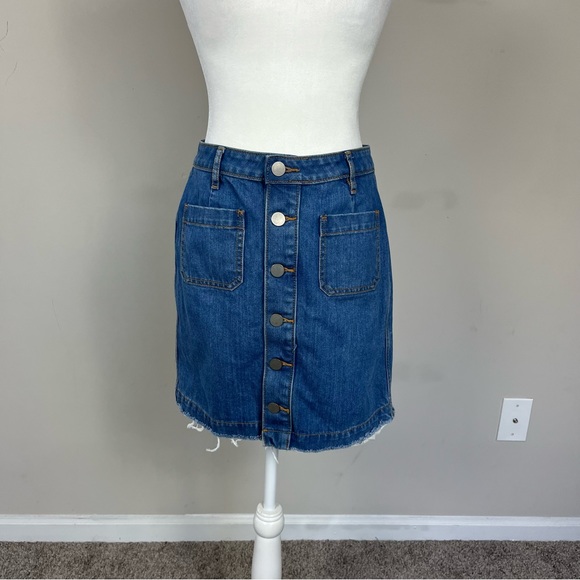 LOFT OUTLET BUTTON UP DENIM SKIRT SIZE 2 PETITE - Picture 5 of 12